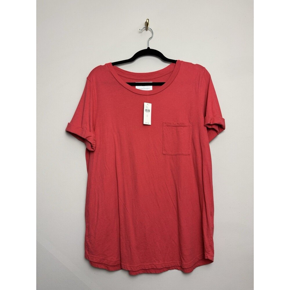 Sol Los Angeles Womens T Shirt Tee Top Size Large Red Cotton Anthroplogie